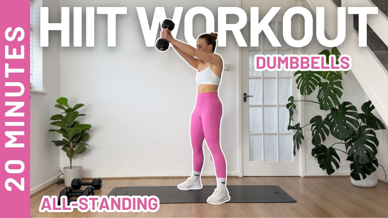 20MIN HIIT WORKOUT - with dumbbells (intense 💦)