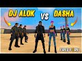 Dj Alok Vs Dasha Factory Challange 😂| 4 vs 4 who Will Win ? | Dj Alok And Dasha - Garena Free Fire