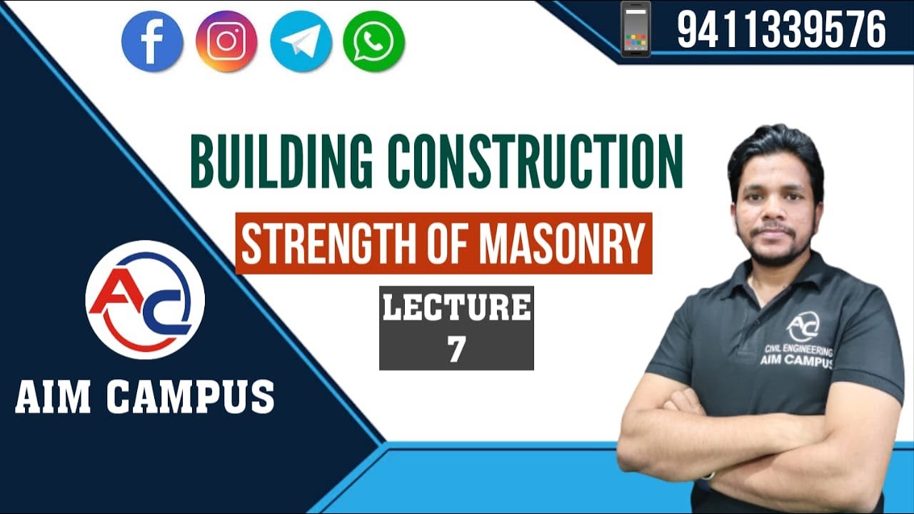BUILDING CONSTRUCTION LECTURE 7#STRENGTH OF MASONRY JOINTS #UJVNL#DRAFTSMANSSCJE
