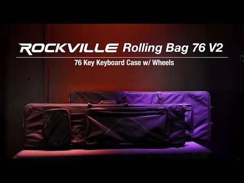 All About the Rockville V2 Series of Rolling Bag 76 Keyboard Cases w/Wheels Trolley Handle & Pockets
