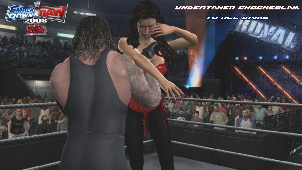 Smackdown vs Raw 2008 Undertaker Chokeslam Finisher To All Divas