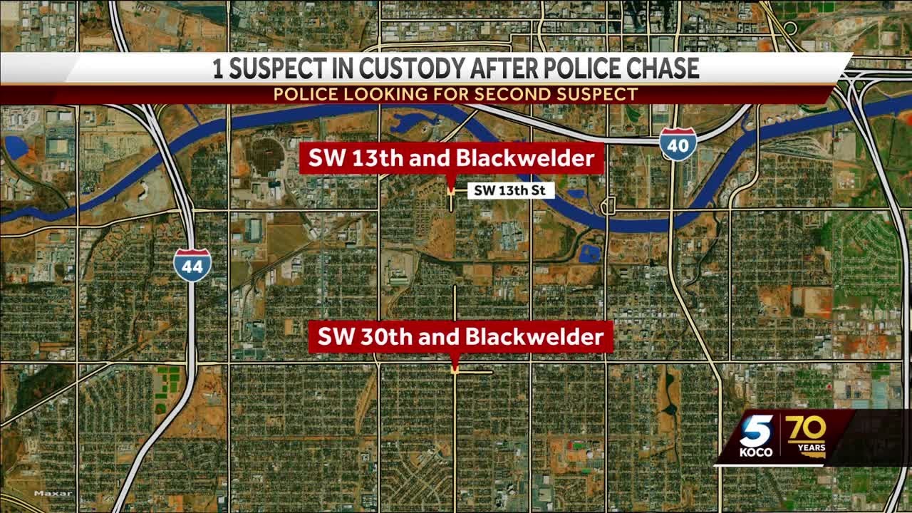 Police take suspect into custody after chase in southwest OKC - YouTube