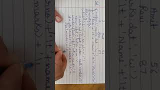 input roll number, name and marks of students of a class and store these in a text file marks. dat