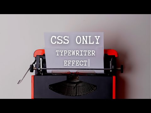 Typewriter Effect Using ONLY CSS | Quick Tutorial