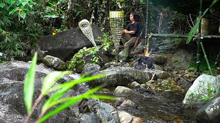 Survival fish trap from bamboo: Survival Alone | EP.138