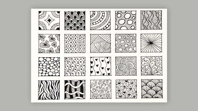 20-easy-zentangle-patterns-for-beginners-step-by-step-zentangle-doodle-art-youtube