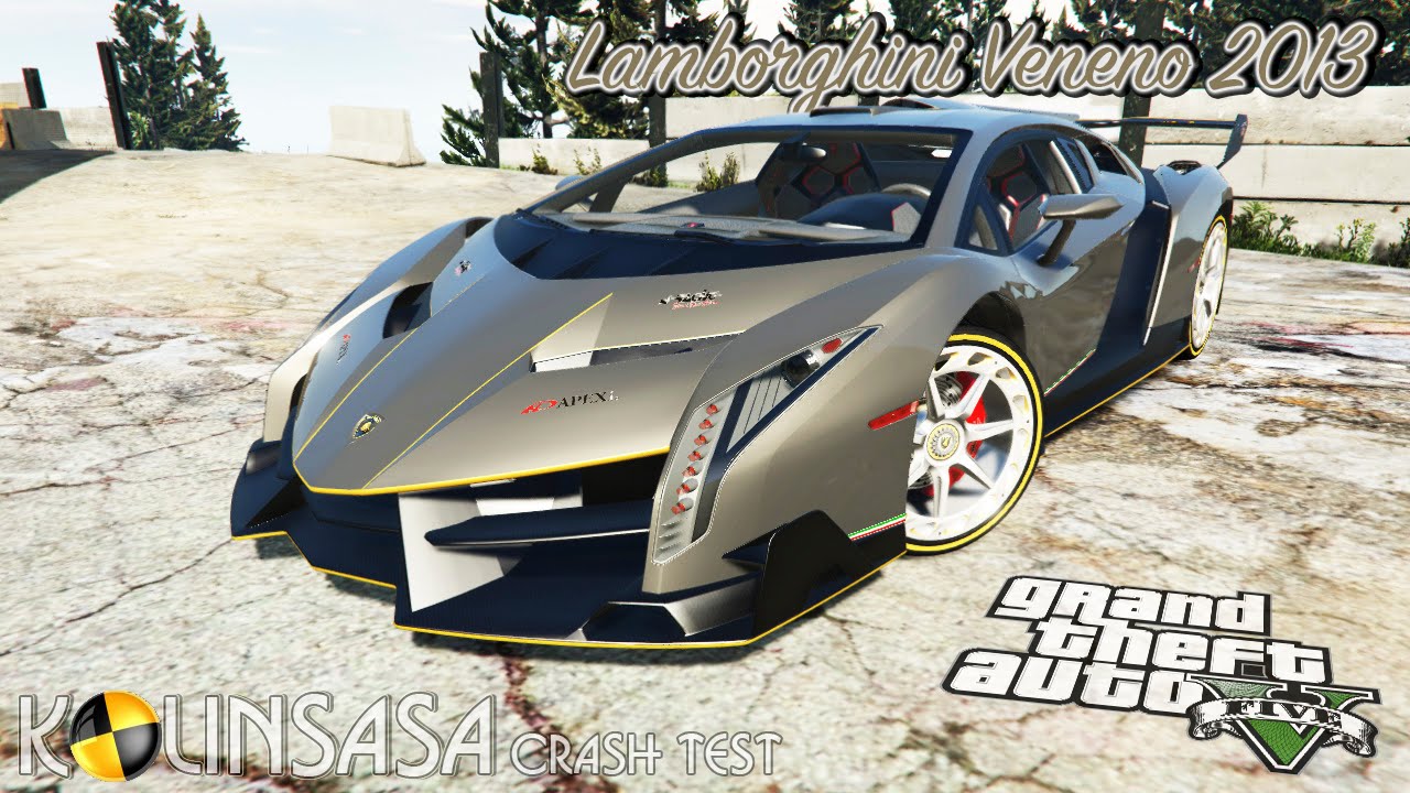 GTA 5 Crash test Lamborghini Veneno 2013 GTA 5 Crash test Lamborghini Veneno 2013