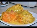 Перец фаршированный картофелем.Очень простой рецепт.