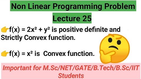 f(x)=x² is Convex function || Non Linear Programming Problem |#Convex || Operation Research || M.Sc