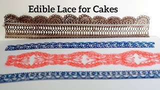 Easy Homemade Edible Sugar Lace - Edible Lace for Cake: These laces...