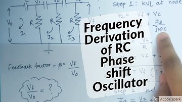 DERIVATION OF RC PHASE SHIFT OSCILLATOR in simple way | Hindi | Electronics Subjectified
