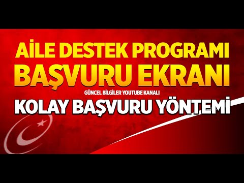 Aile Destek Programı E-Devlet Başvuru Linki (Her Aileye 450-600 TL Devlet Desteği!)