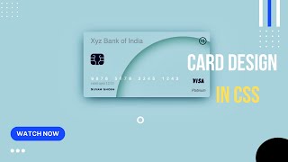 ASMR coding video | credit card design by html & css  || #code2green