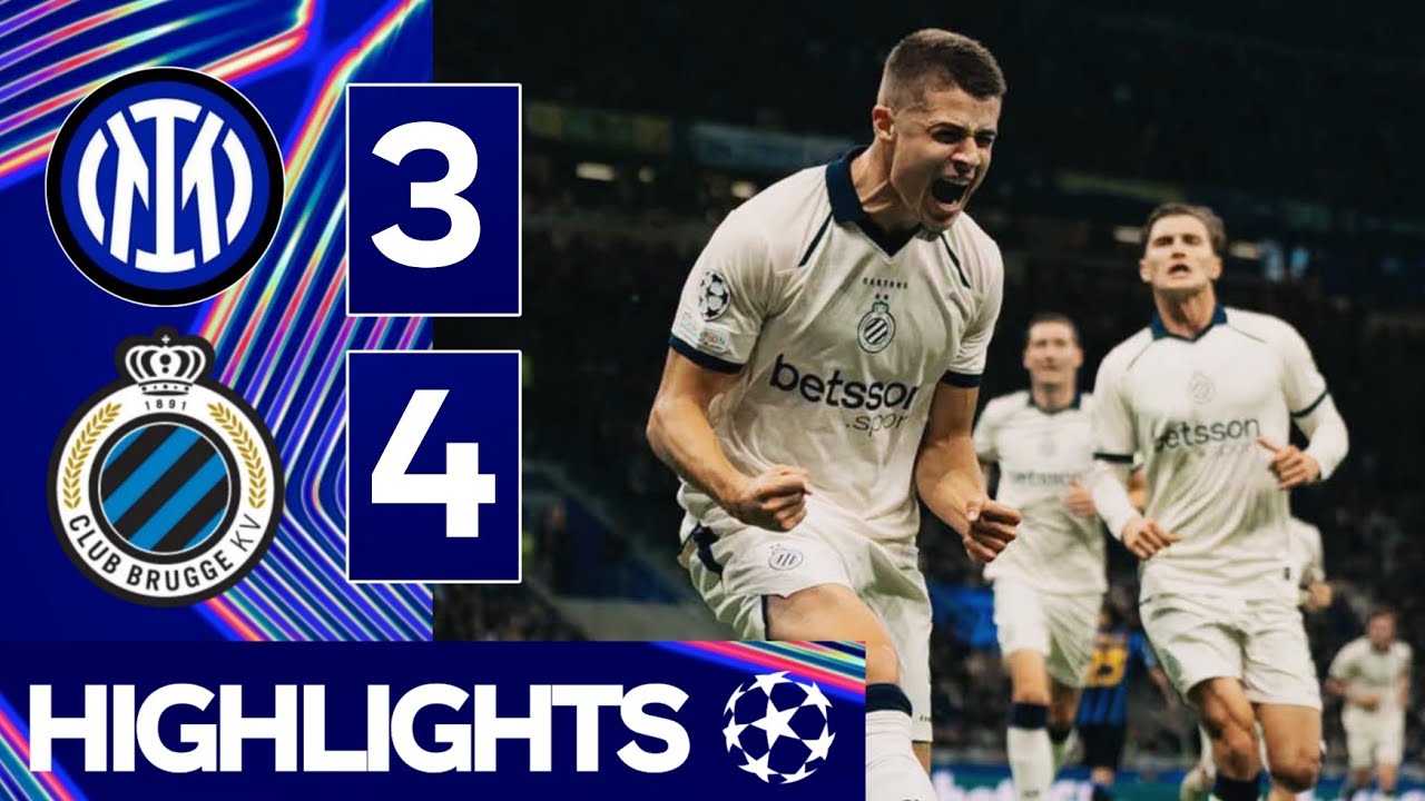 Inter vs Club Brugge 1 2 HIGHLIGHT UEFA Champions League 2026 27 Martinez Tresoldi Goal