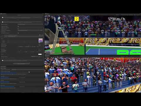 Cyber Tennis Over 4000 spectators  Unity Demo