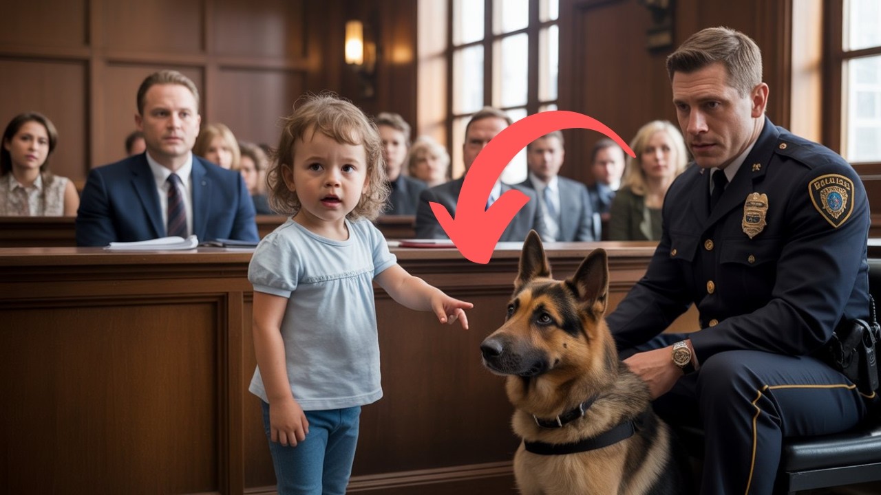 3-Year-Old Girl Points at a Police Dog in Court — Two Words Leave Everyone Stunned