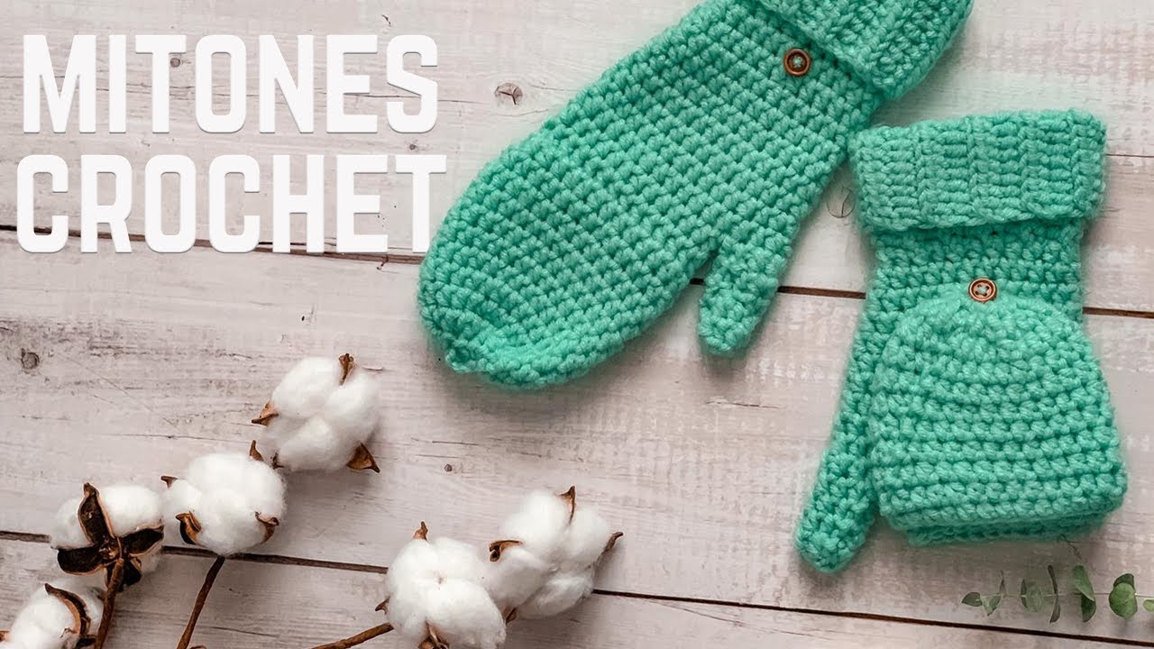 MITONES a crochet Capucha removible Malulu 🧤 Crochet Mittens -