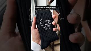 Custom Embroidered Socks - Groomsmen Proposal Wedding Gifts- The Groomsmen Crew TKN-YL0638 V1.2