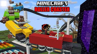 I Built the Craziest Minecraft Rollercoaster… and Sent Villagers Through It!