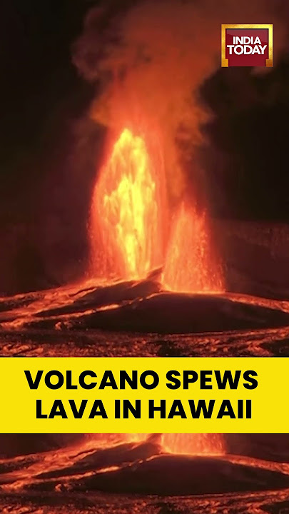 Kilauea volcano spews lava during latest eruption in Hawaii | #shorts #hawaii #volcano