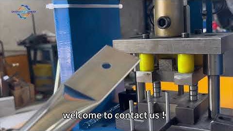 Metal pipe scaffold semi automatic punching and flattening integrated machine#punching #flattening