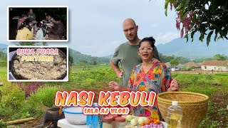 Bapak bule masak nasi kebuli untuk buka puasa keluarga istri di kampung :)