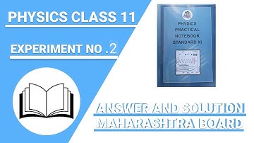 Experiment No.2 Class 11th Chemistry Practical Book Answer and Solutions Maharashtra board #viral