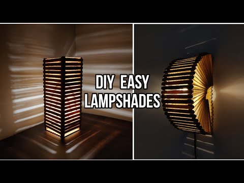 How to make simple and easy lampshade | DIY lampshade | home decoration