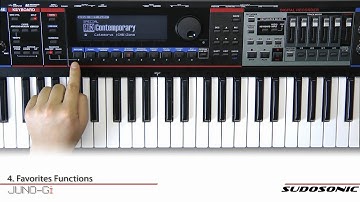 Roland Juno Gi - #4 Managing Favorites (example lesson from Sudosonic.com)