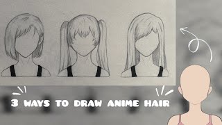 How to draw anime hair | step by step for beginners