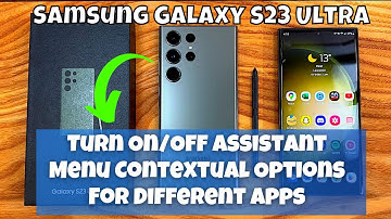 How to Turn On/Off Assistant Menu Contextual Options For Different Apps Samsung Galaxy S23 Ultra