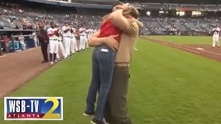 Watch this military dad surprise his daughter at an Atlanta Braves game | WSB-TV