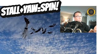 Stall+Yaw=SPIN!  King Air Skydive Incident