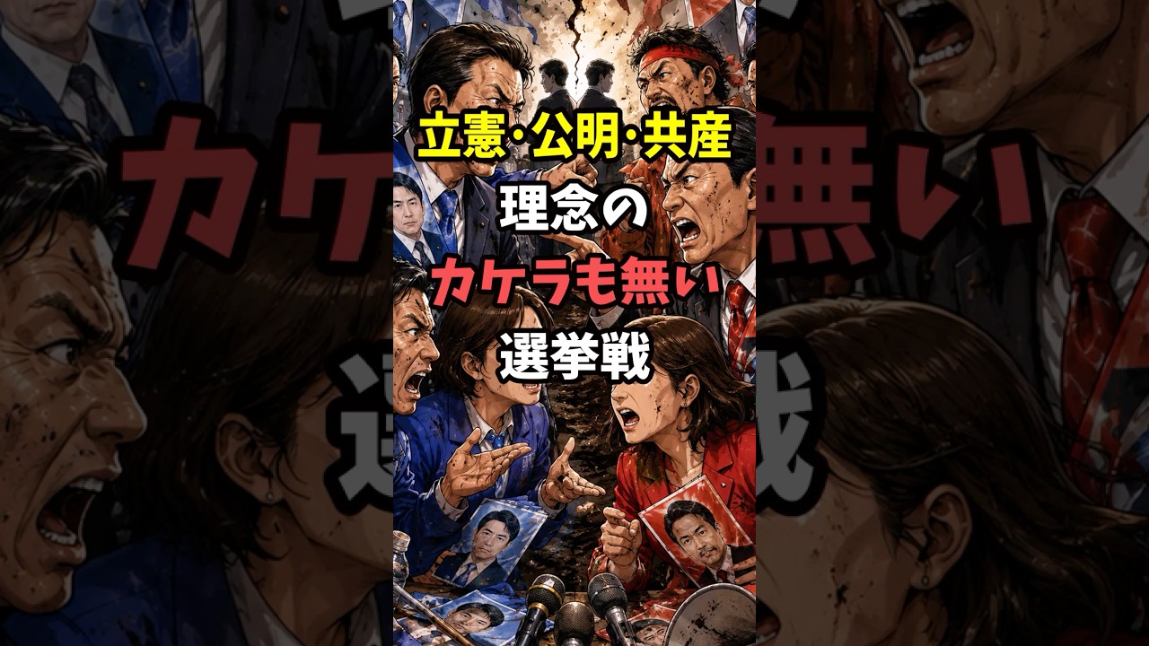 立憲･公明・共産、理念のカケラも無い選挙戦