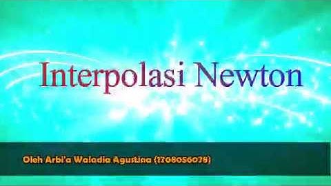 Metode Numerik - Interpolasi Newton