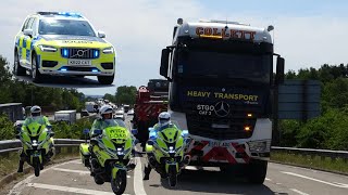 500 Tonne Wide Load Escort! / 🚨 Cheshire Police Escort Huge Abnormal Load Into Ellesmere Port 🚨