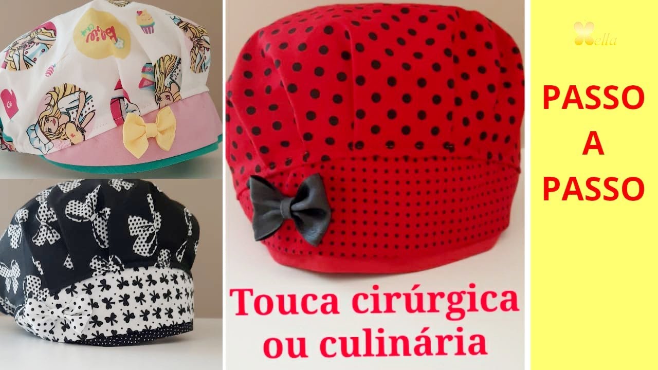 Como fazer touca cirúrgica ou culinária - com molde