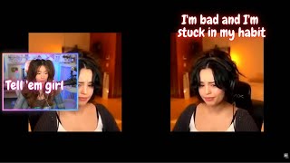 Poki's duet with the Valkyrae's "bad and stuck in her habit" song.