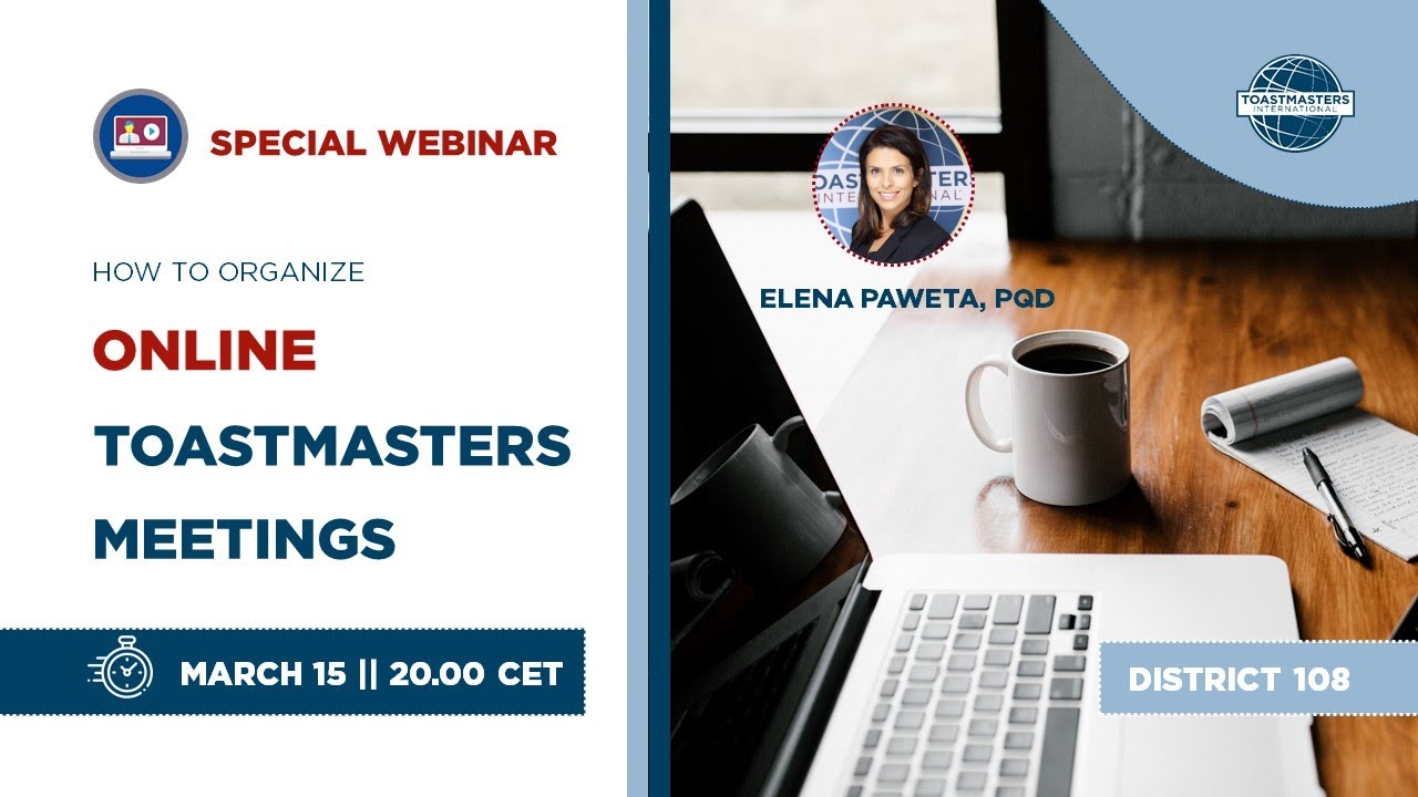How To Organize Online Toastmasters Meetings || District 108 Special Webinar