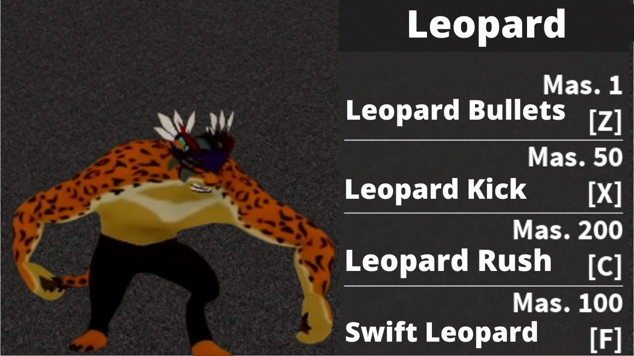 Blox Fruit (Level Max) Leopard