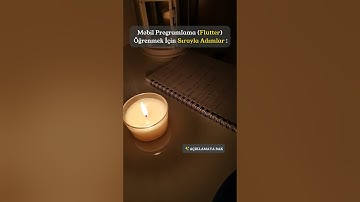 Mobil Programlama (Flutter) Öğrenmek İçin Sırasıyla Adımlar ✨  #coding