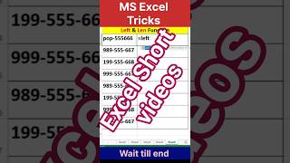 left Function of Excel | left Function kya hai | what is left Function | left Function | shortfeed