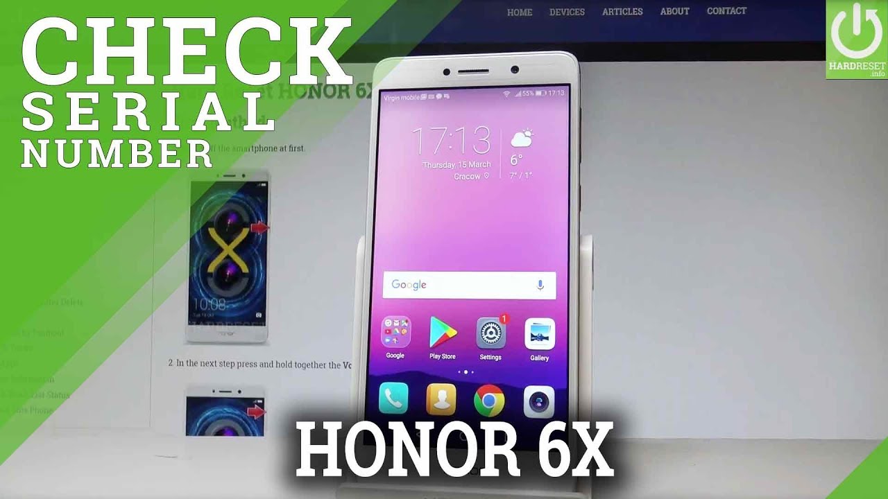 How to Check IMEI & Serial Number in HONOR 6X |HardReset.info - YouTube