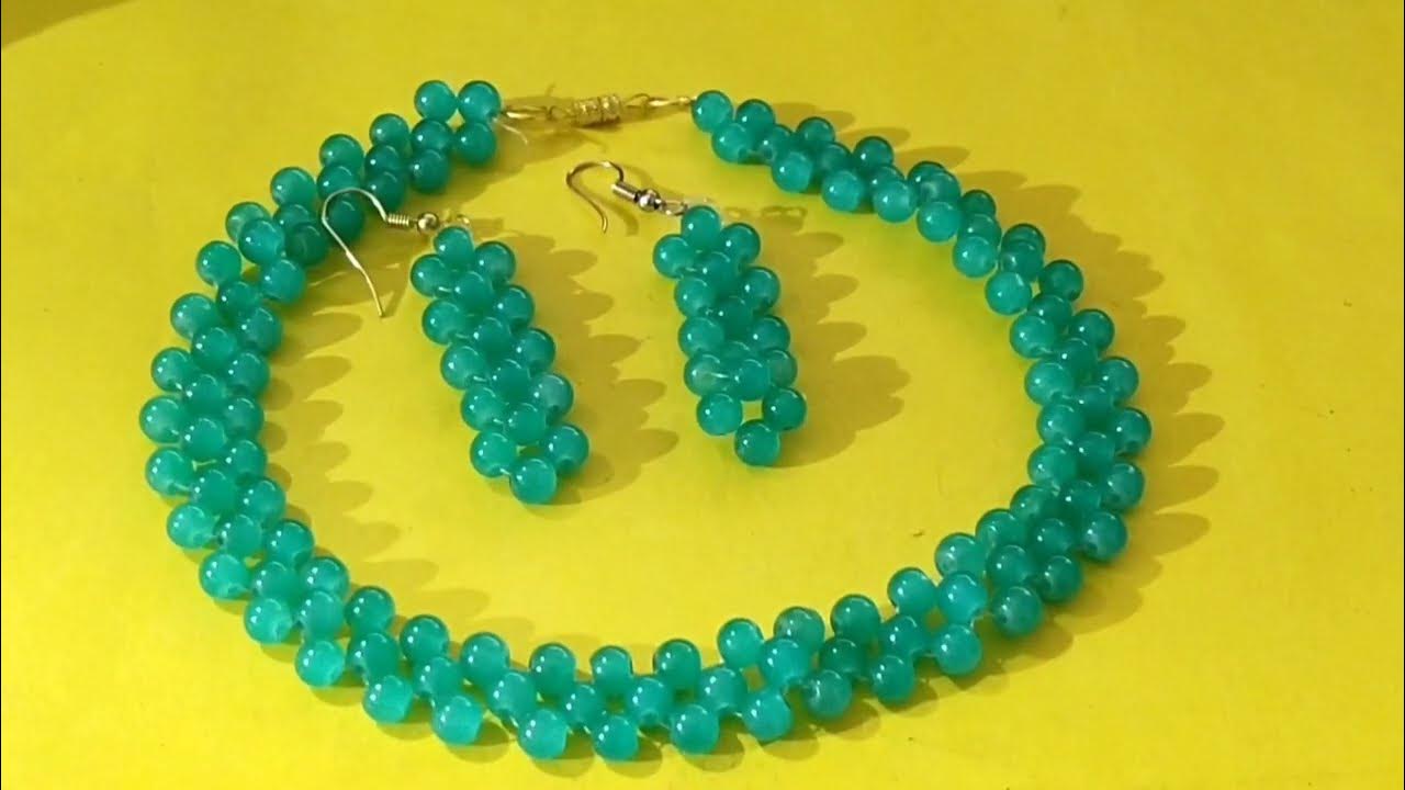 60 How to make Pearl Beaded Necklace DIY jewelry making at home