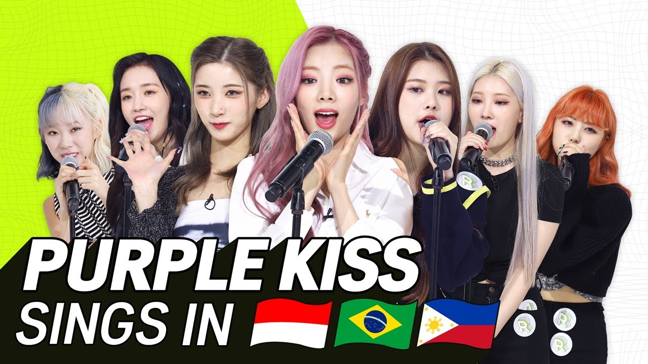 Звёзды K-POP поют на ТРЕХ языках🎤 | INA/POR/TAG | PURPLE KISS | TRANSONGLATION