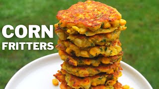 Vegan Corn Fritters Recipe made in 15 MINUTES! The Best Vegan Fritters made with Sweet Corn!