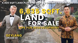 Prime Redevelopment Opportunity! 6,835 sqft. Land for Sale in Geylang Lorong 32, Singapore Property