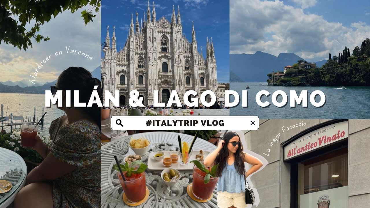 Un día en MILÁN , cómo llegar al LAGO COMO, Bellagio y Varenna🚢 | VLOG | Paula Herranz