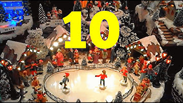 Christmas Holiday Skaters figurines Ice Skating & Polka Music - Openning Advent Calendar - Door 10