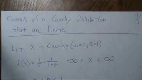 Moments of a Cauchy Distribution that are Finite